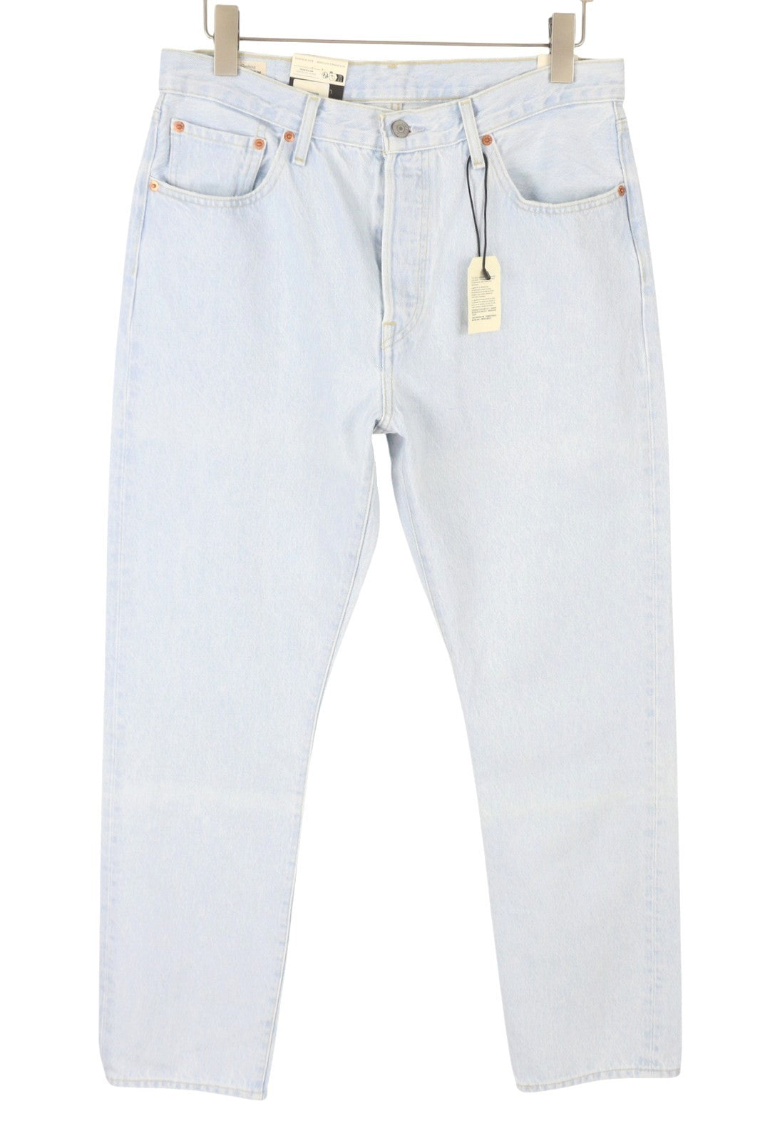 LEVI'S 501 Women Jeans W32/L32 Light Blue Straight Fit Premium Big E