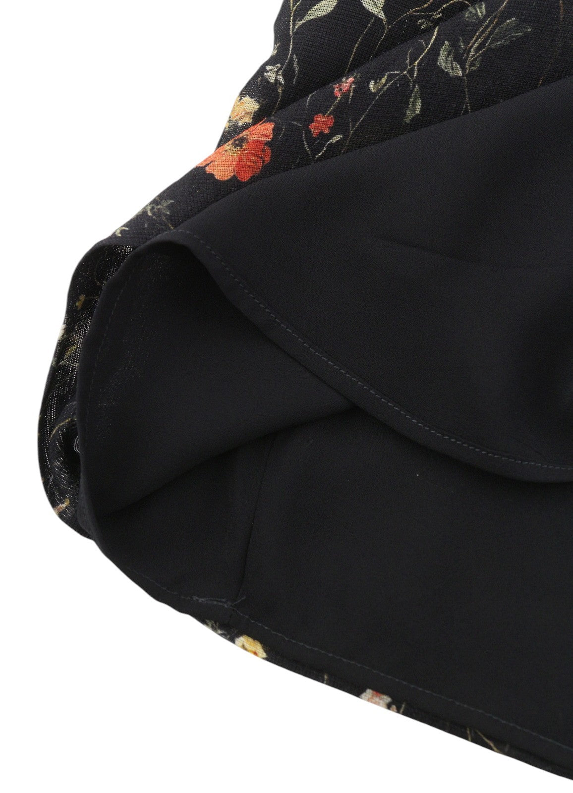 R13 Raglan Sleeve Babydoll Women Dress M Floral On Black Wool Silk Blend RRP1299