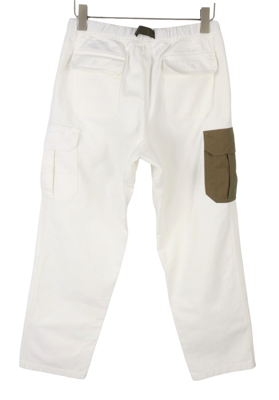SEASE AM08 Cargo Belt Men Jeans W30 White Elastic Waist Loose RRP680