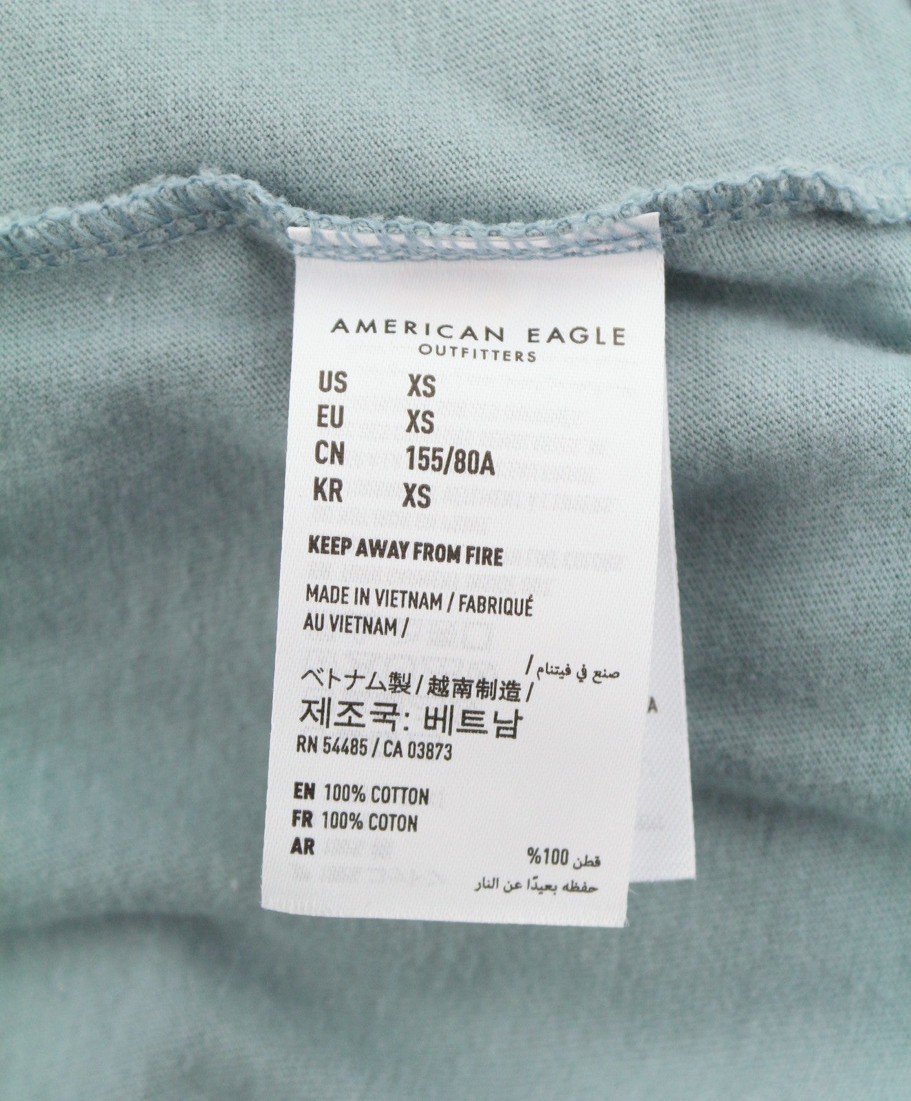 AMERICAN EAGLE OUTFITTERS Women T-Shirt XS Blue Oversized Tricot Short Sleeved
