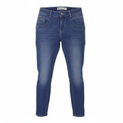 MOS MOSH Naomi Freedom Women Jeans W26 Blue Whiskers Faded Skinny Fit Zip