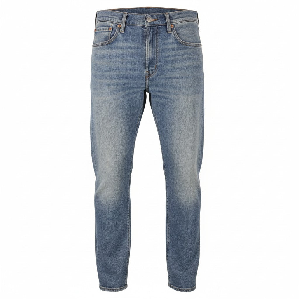 LEVI'S 512 Slim Taper Men Jeans W32/L34 Blue Whiskers Faded Linen Blend Big E