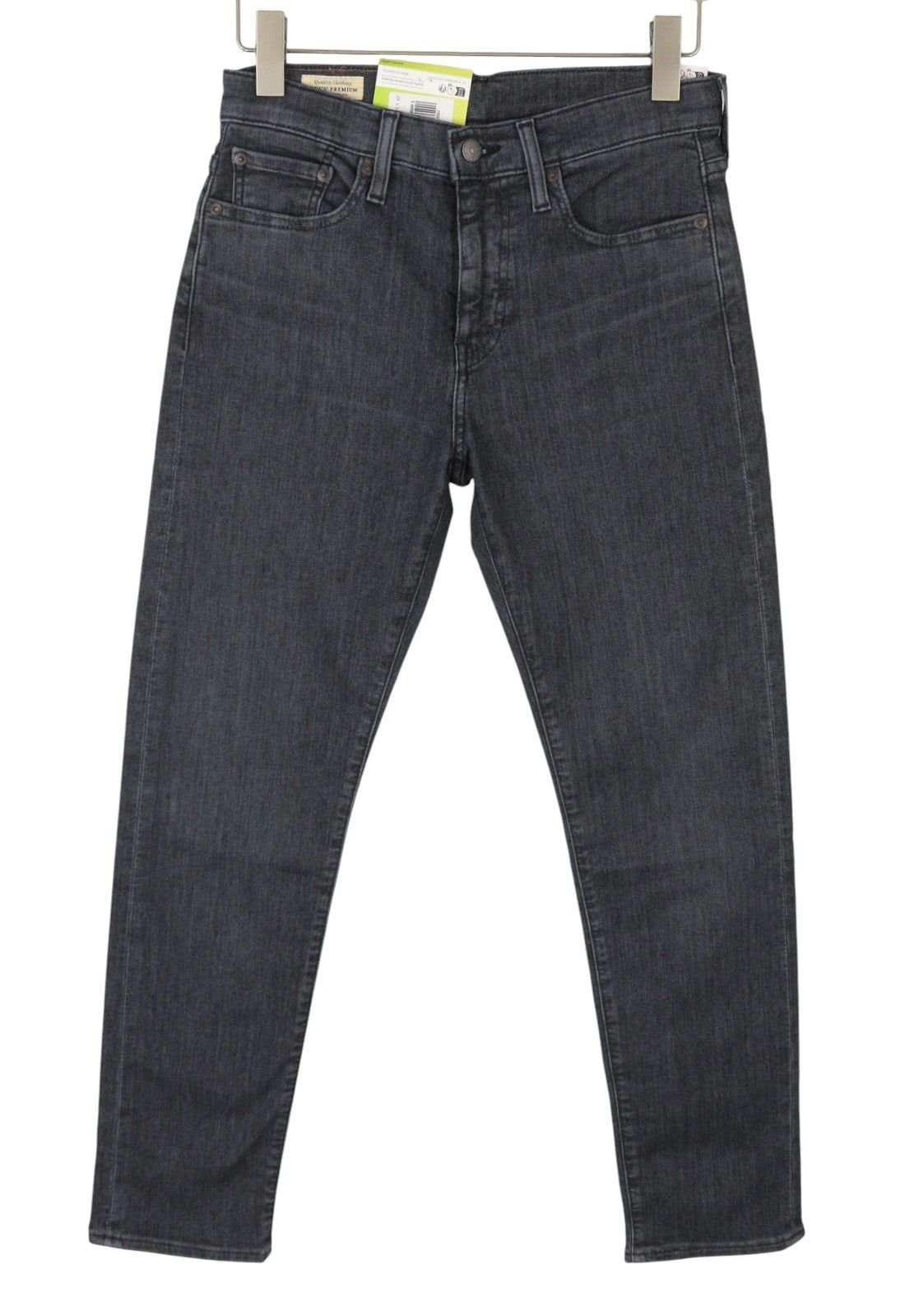 LEVI'S 502 Taper Men Jeans W29/L32 Dark Grey Whiskers Faded Flex Premium Big E