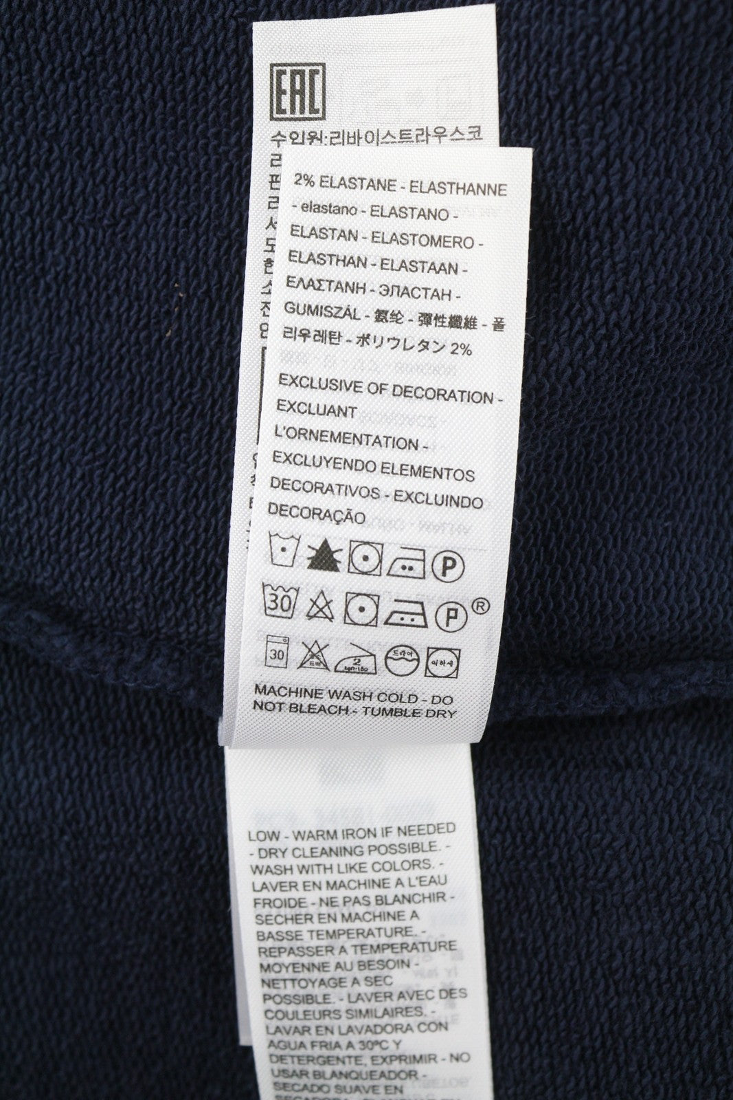 LEVI'S Standard Fit Men Hoodie M Dark Blue Cotton Kangaroo Pocket Pull On
