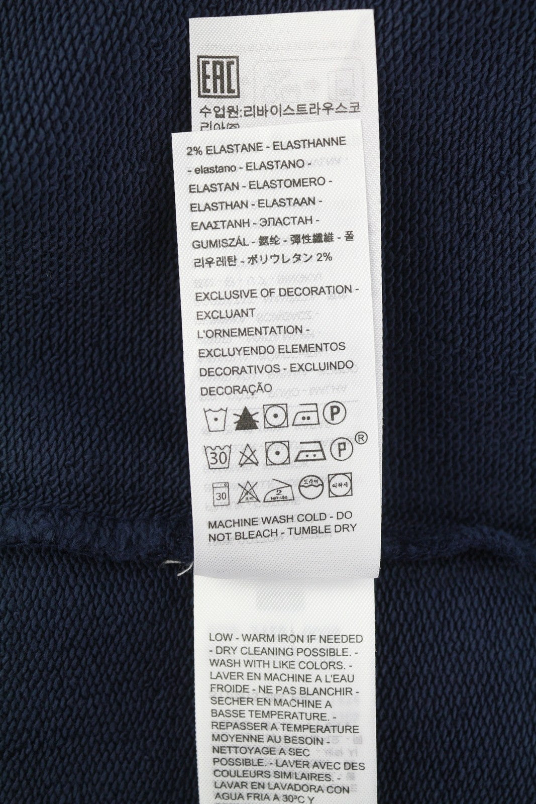 LEVI'S Standard Fit Men Hoodie M Blue Cotton Kangaroo Pocket Pull On