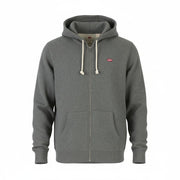LEVI'S Standard Fit Men Hoodie M Dark Grey Melange Cotton Full Zip