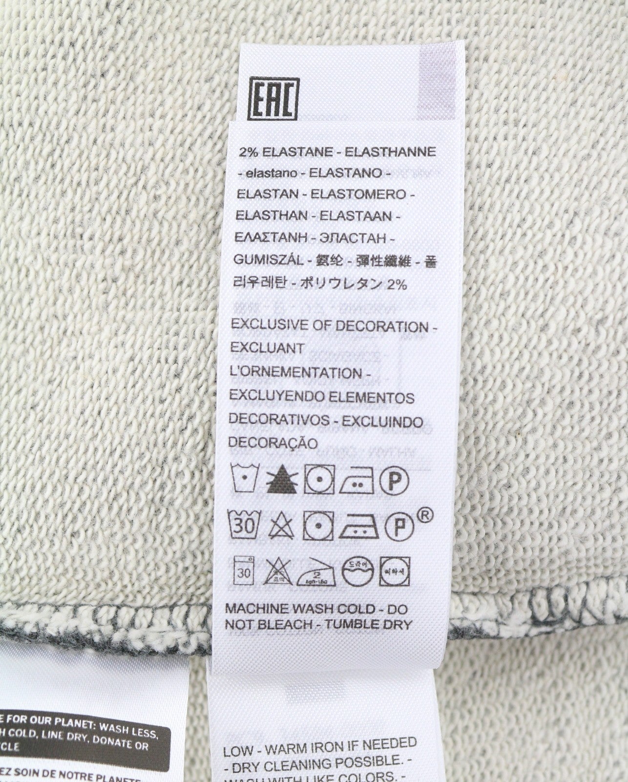 LEVI'S Standard Fit Men Hoodie M Dark Grey Melange Cotton Full Zip