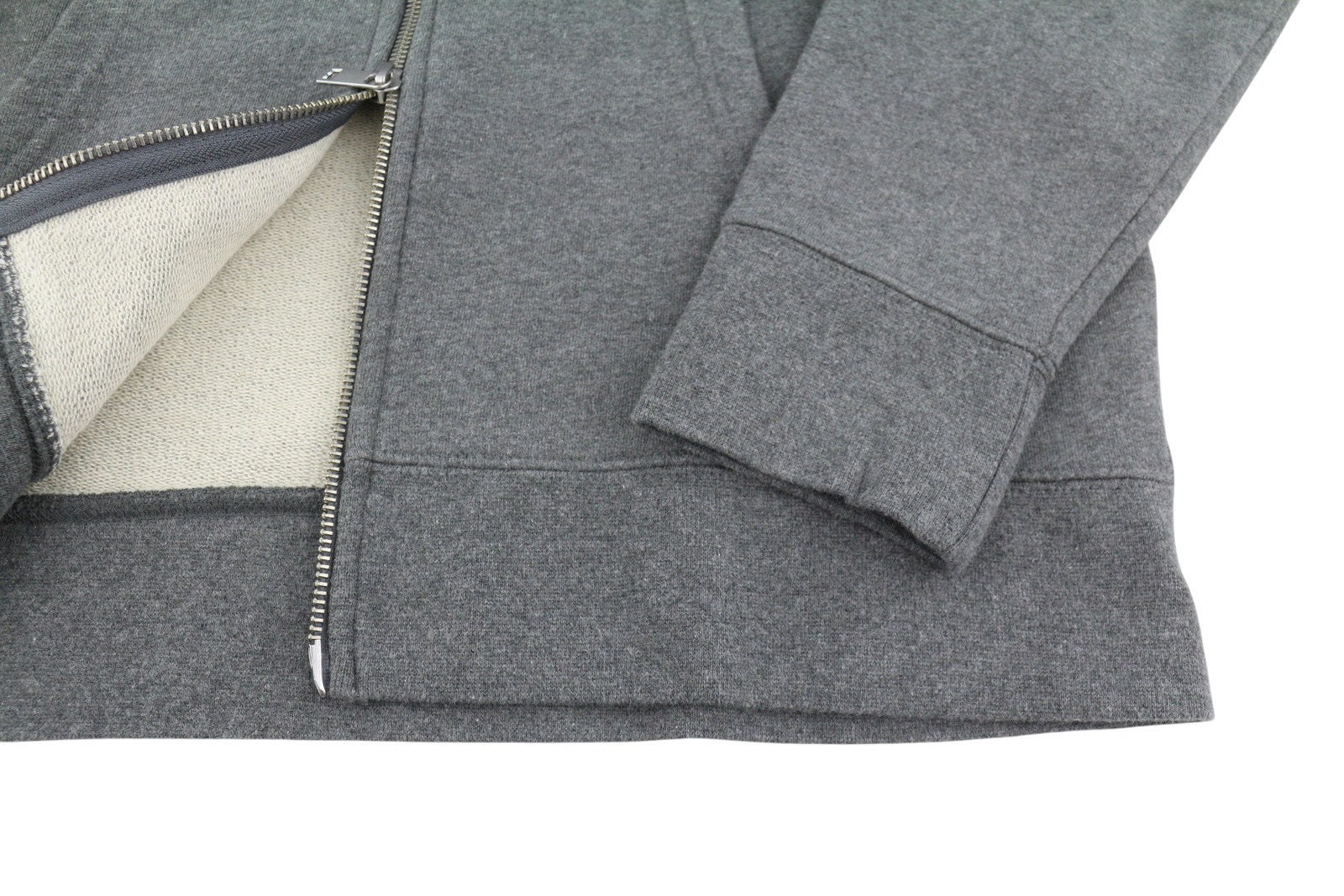 LEVI'S Standard Fit Men Hoodie M Dark Grey Melange Cotton Full Zip