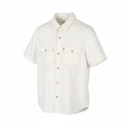 LEVI'S Relaxed Men Shirt XS White Spread Snap Buttons Short Sleeve