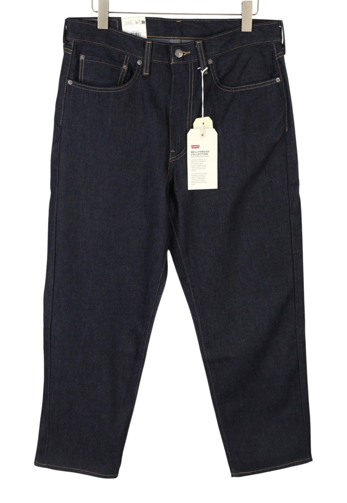 LEVI'S 568 Loose Straight Men Jeans W34/L32 Navy Blue Zip Fly Big E