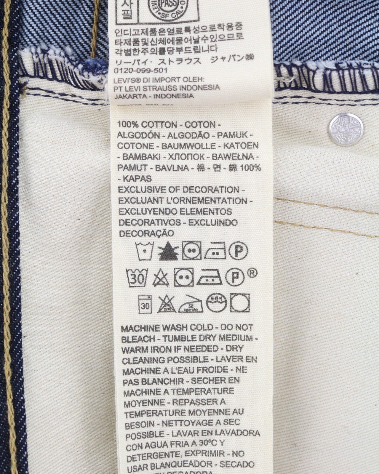 LEVI'S 568 Loose Straight Men Jeans W34/L32 Navy Blue Zip Fly Big E