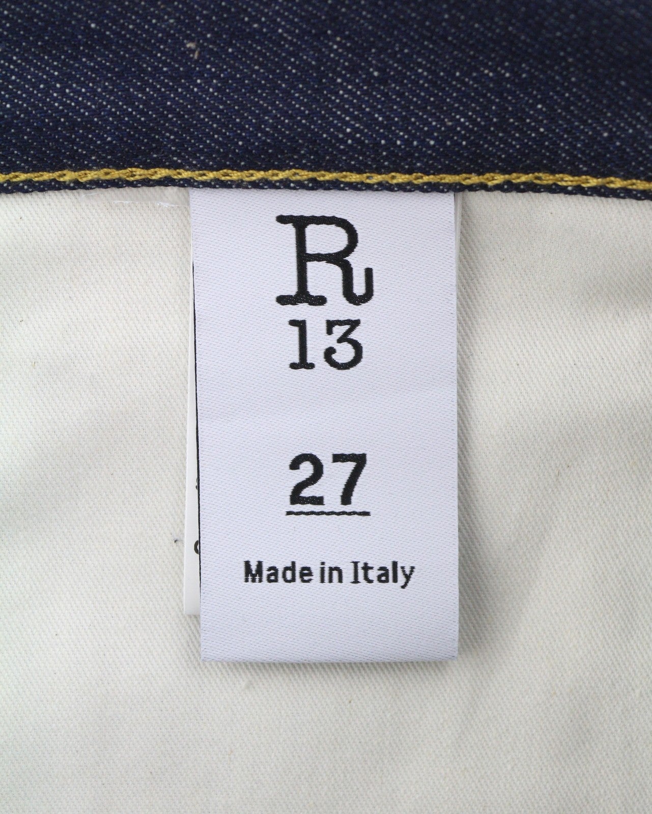 R13 Lisa Baggy Women Jeans 27 Bain Blue Rigid Denim Zip Fly Long