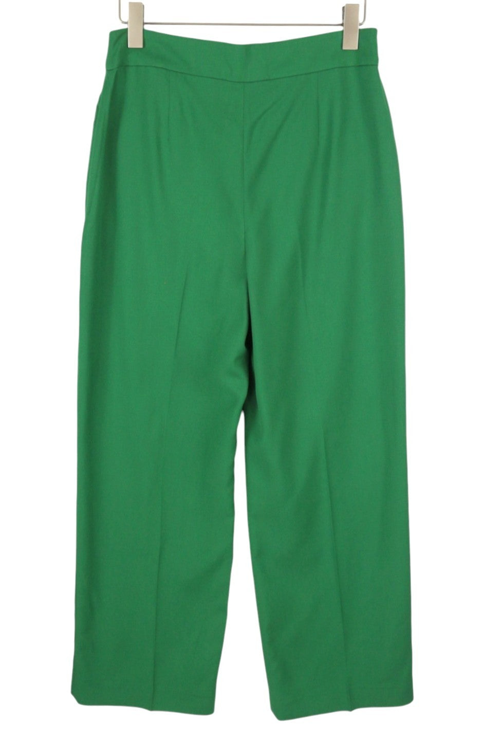 GANT Hw Fluid Wide Women Trousers EU40 Green Thin Flare Zip Fly Casual