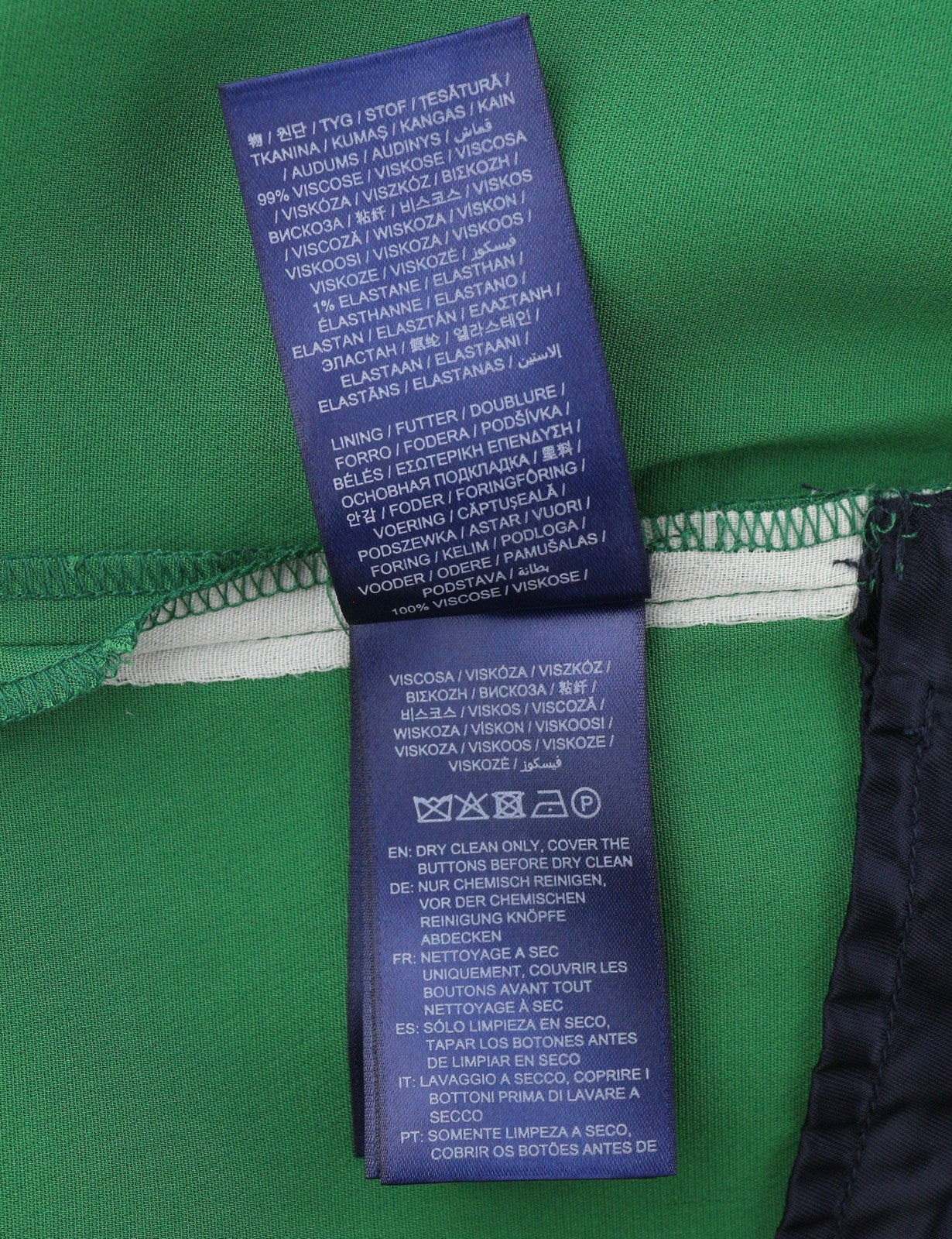 GANT Hw Fluid Wide Women Trousers EU40 Green Thin Flare Zip Fly Casual