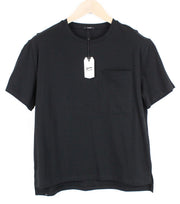 DENHAM Omono Women T-Shirt XS Short Sleeved Casual Plain Black Pure Cotton