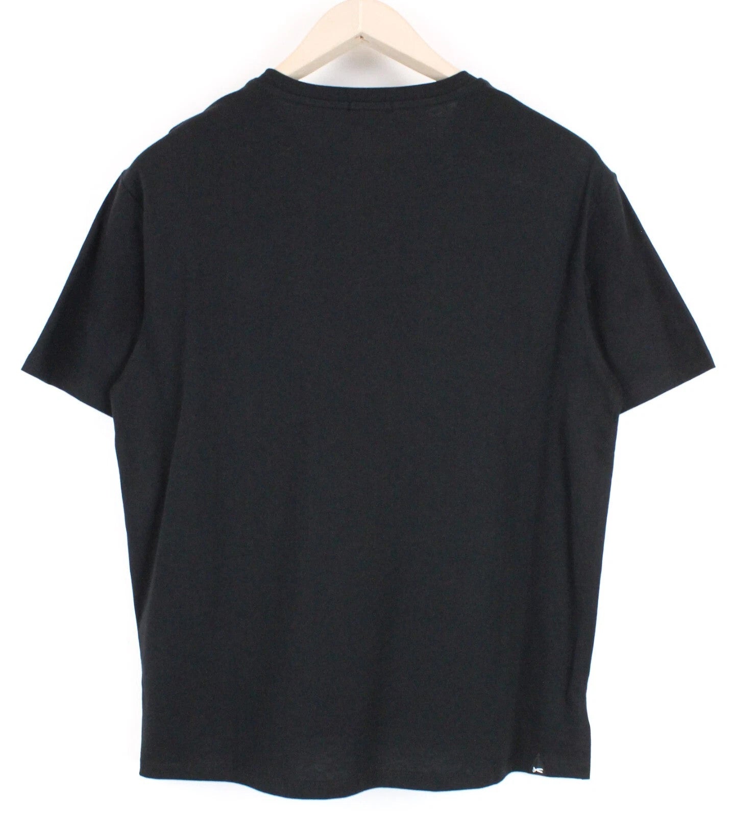 DENHAM Omono Women T-Shirt XS Short Sleeved Casual Plain Black Pure Cotton