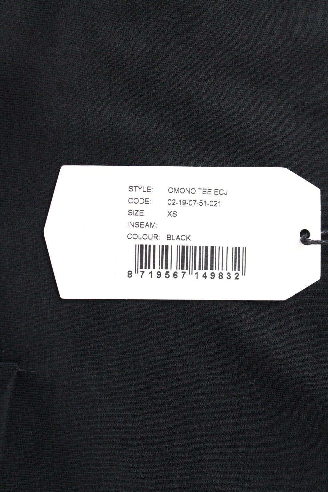 DENHAM Omono Women T-Shirt XS Short Sleeved Casual Plain Black Pure Cotton