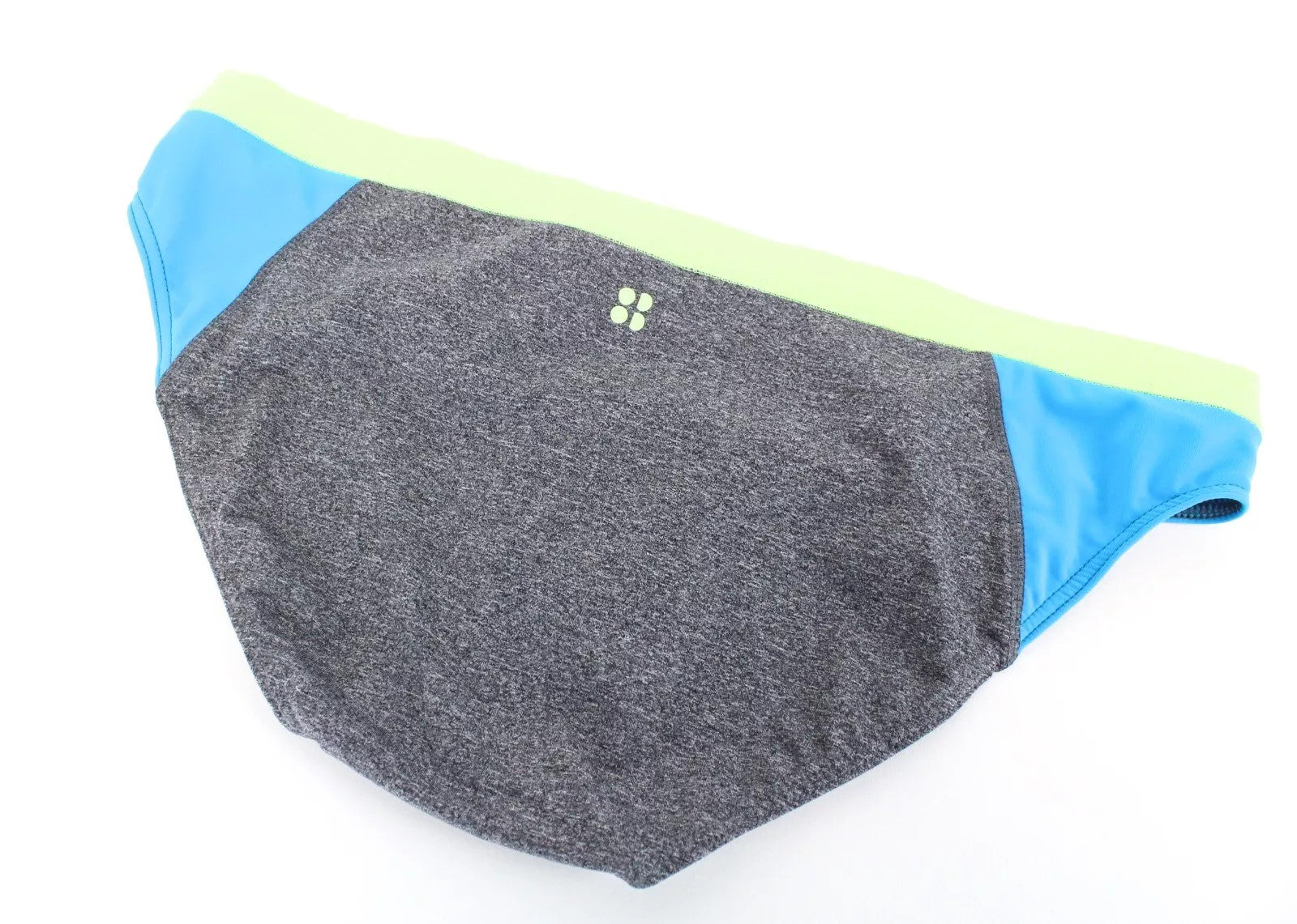 SWEATY BETTY Dive In Women Swimwear XL Grey Stretch Low Rise Bikini Bottom