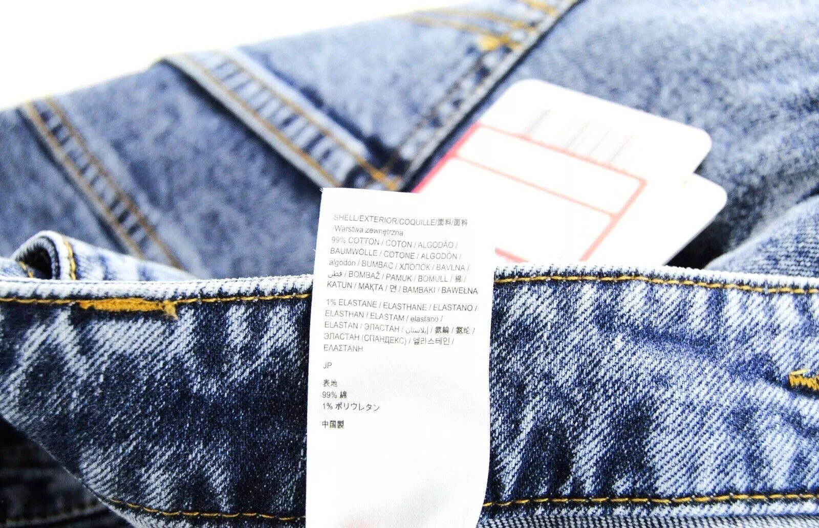 DESIGUAL Coll Men Jeans W30 Slim Fit Washed Blue Cotton Stretch Denim Zipped