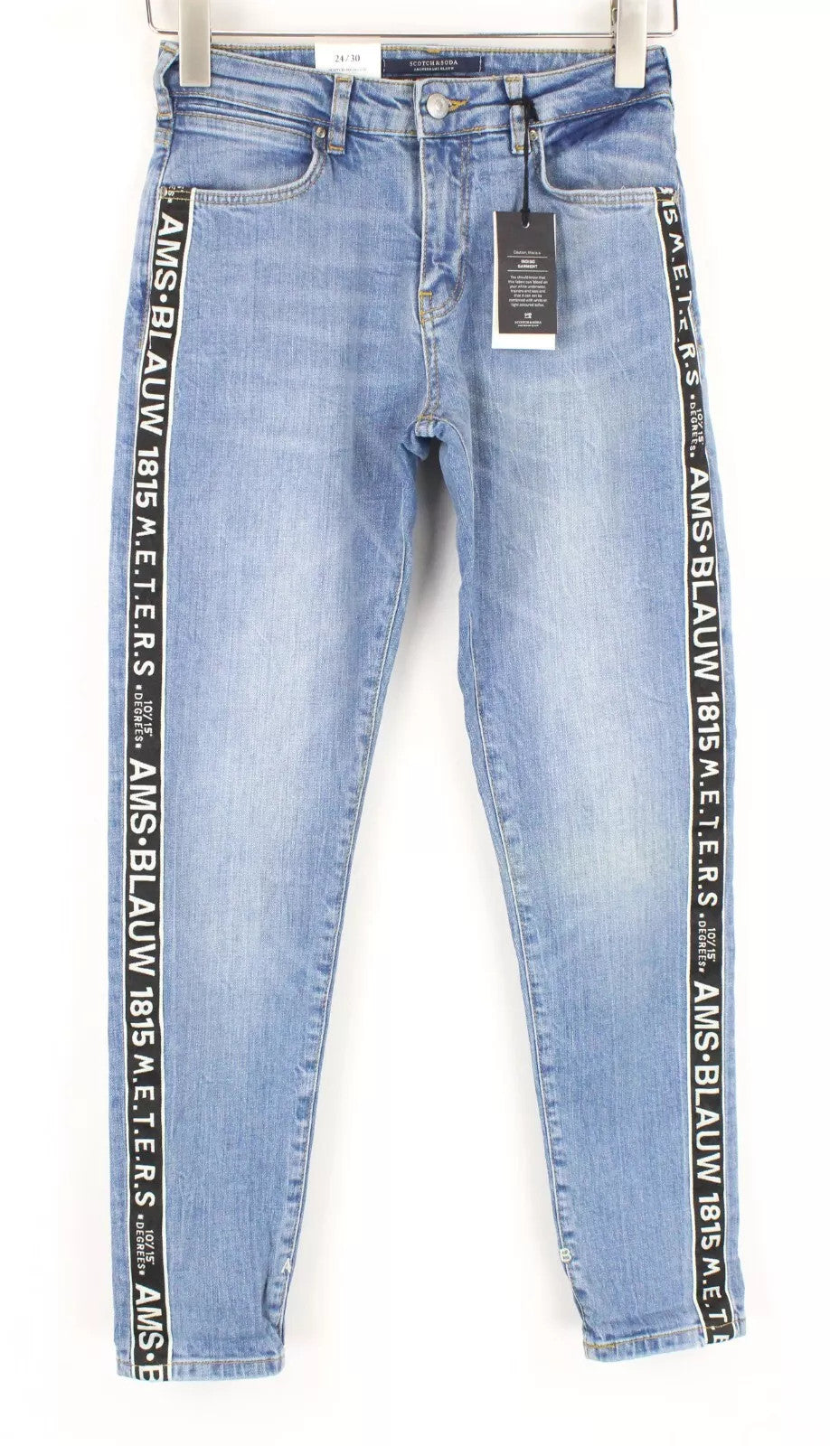 SCOTCH & SODA Petit Ami Women Jeans W24/L30 Slim Boyfriend Blue Wash Stretch