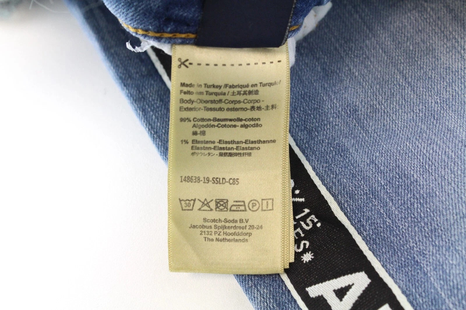SCOTCH & SODA Petit Ami Women Jeans W24/L30 Slim Boyfriend Blue Wash Stretch