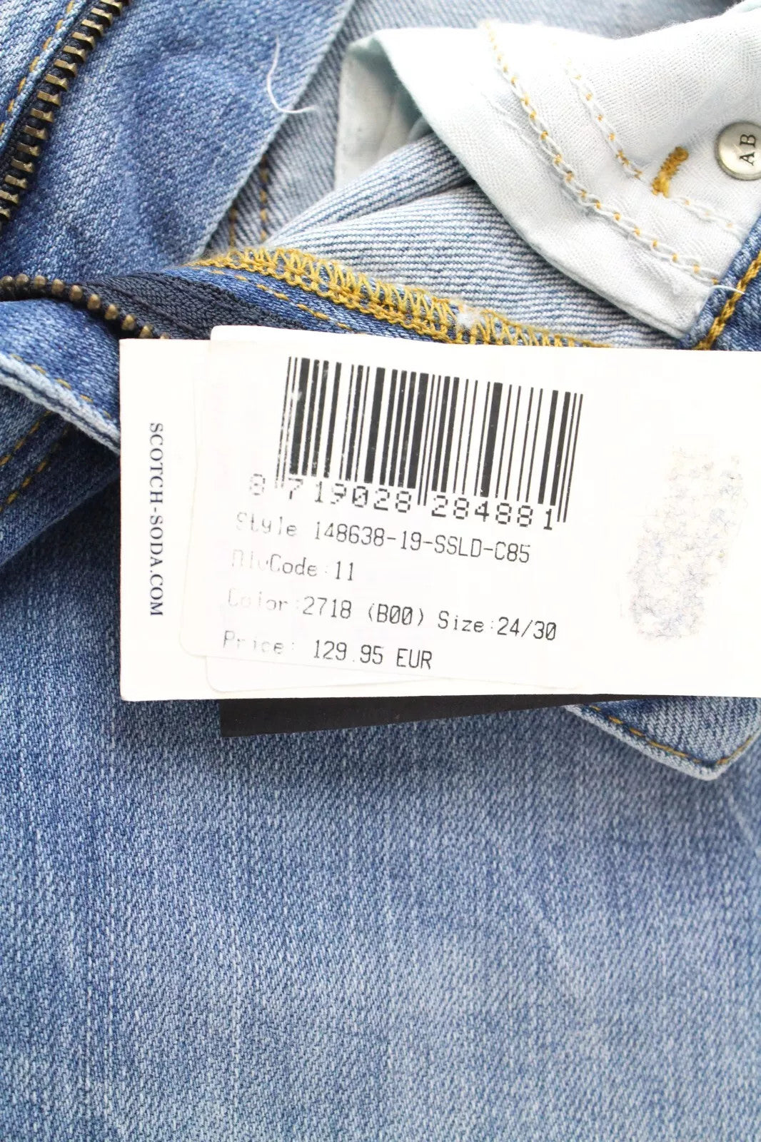 SCOTCH & SODA Petit Ami Women Jeans W24/L30 Slim Boyfriend Blue Wash Stretch