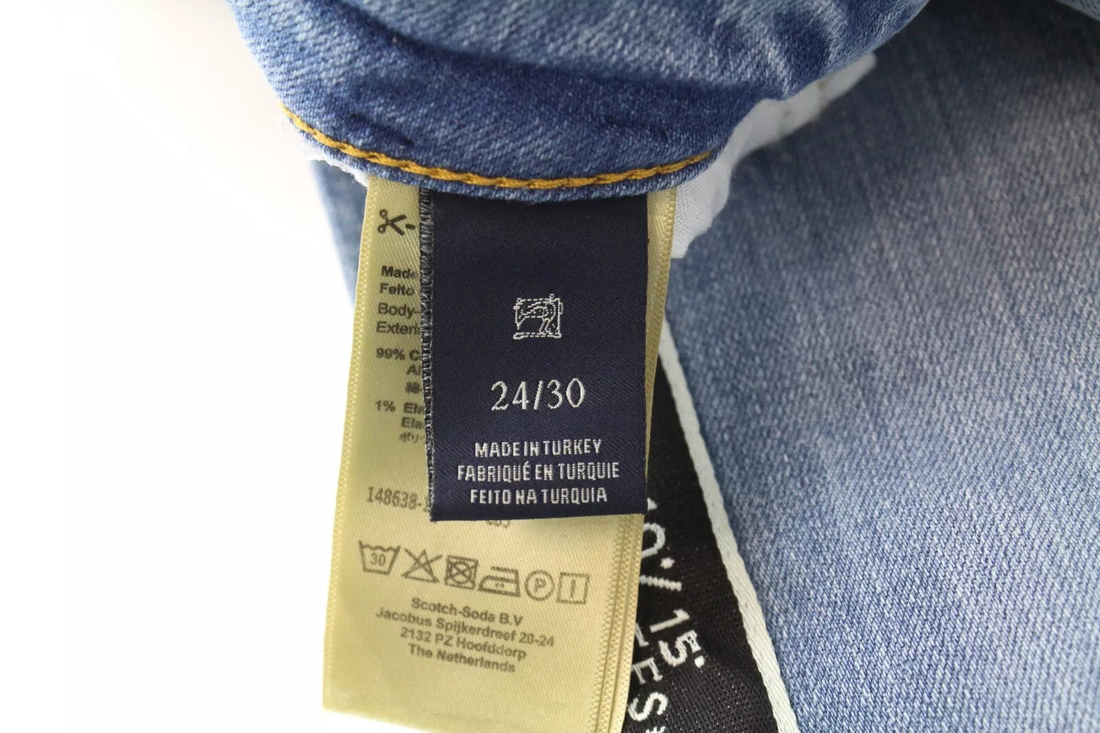 SCOTCH & SODA Petit Ami Women Jeans W24/L30 Slim Boyfriend Blue Wash Stretch