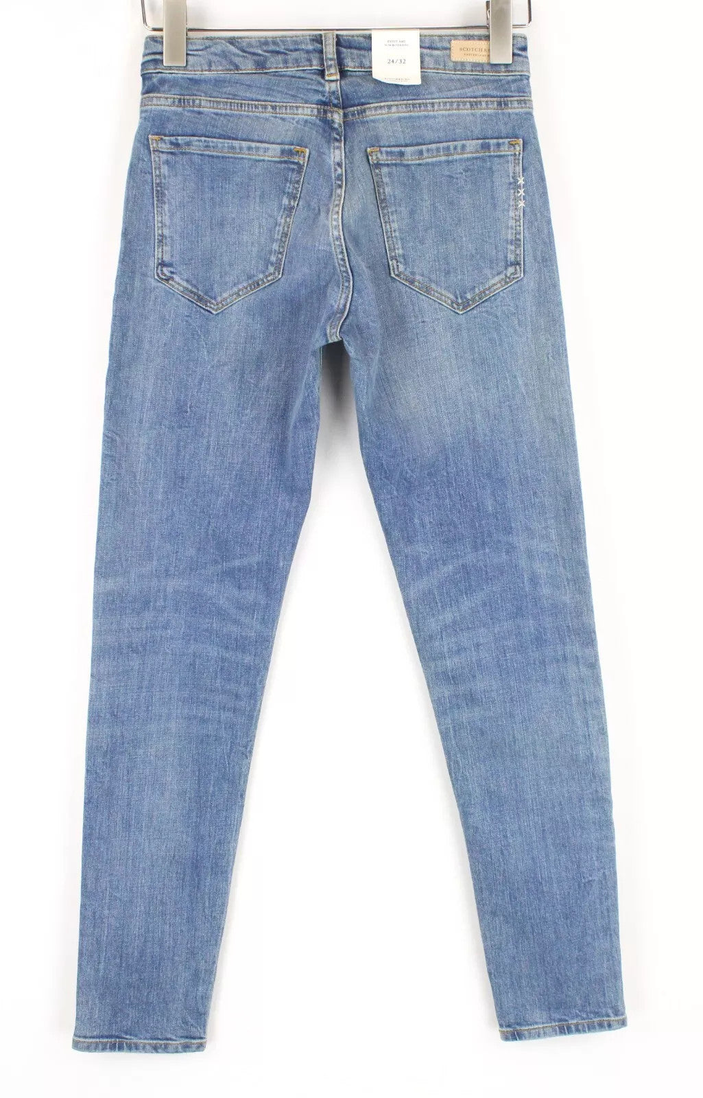 SCOTCH & SODA Petit Ami Women Jeans W24/L32 Slim Boyfriend Fit Blue Stretch