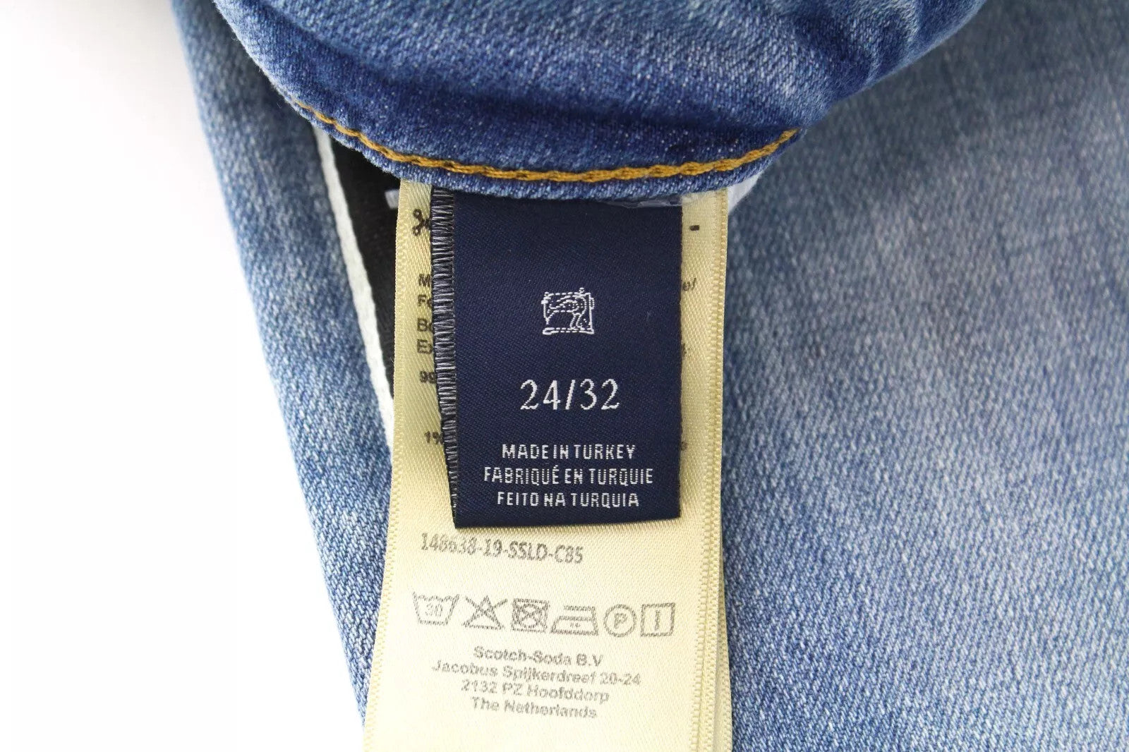 SCOTCH & SODA Petit Ami Women Jeans W24/L32 Slim Boyfriend Fit Blue Stretch