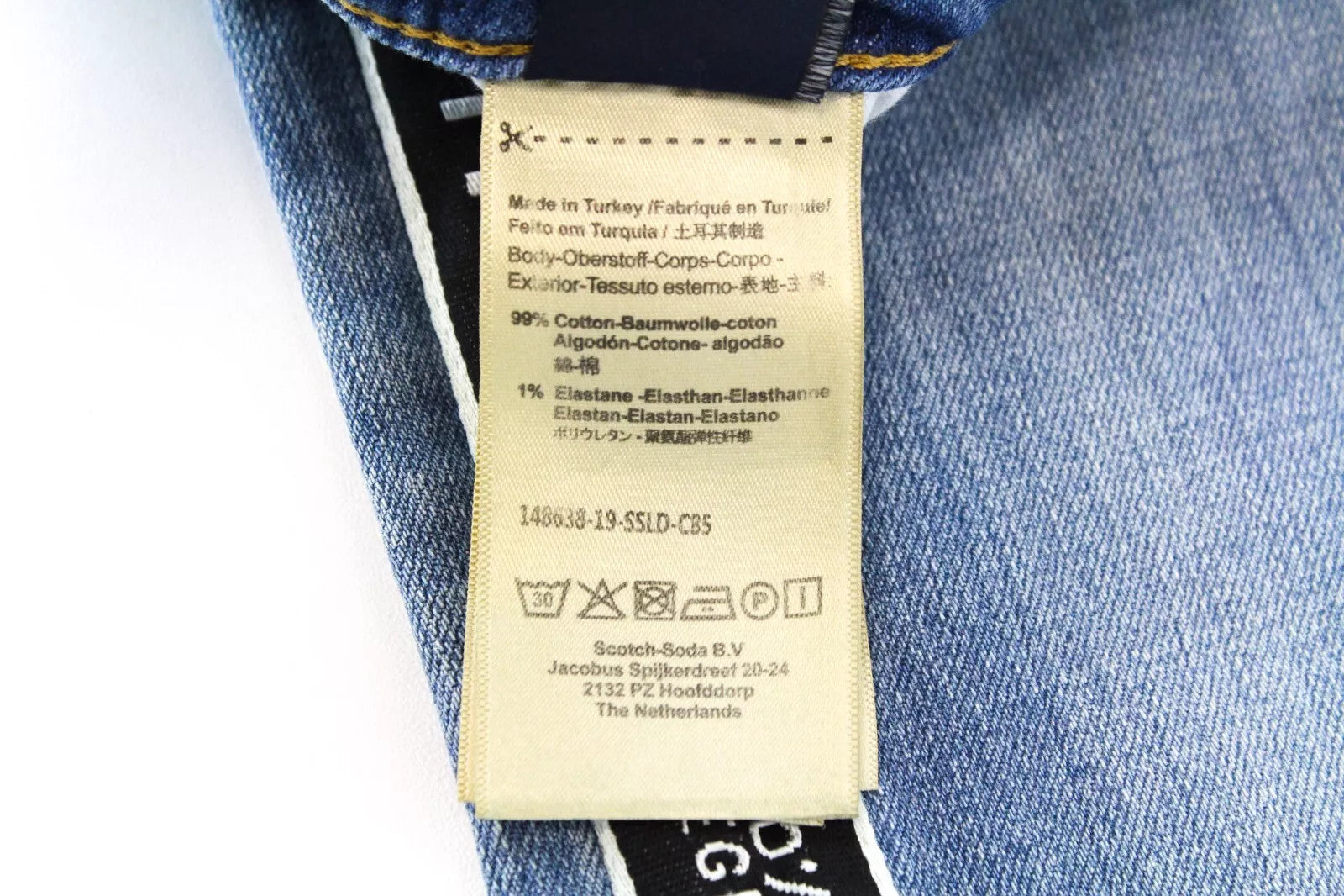 SCOTCH & SODA Petit Ami Women Jeans W24/L32 Slim Boyfriend Fit Blue Stretch