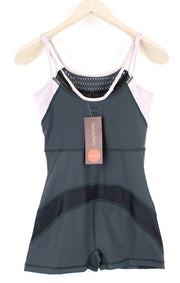 SWEATY BETTY Passe Dance Leotard Women Jumpsuit XS/S Grey Stretch Lightweight