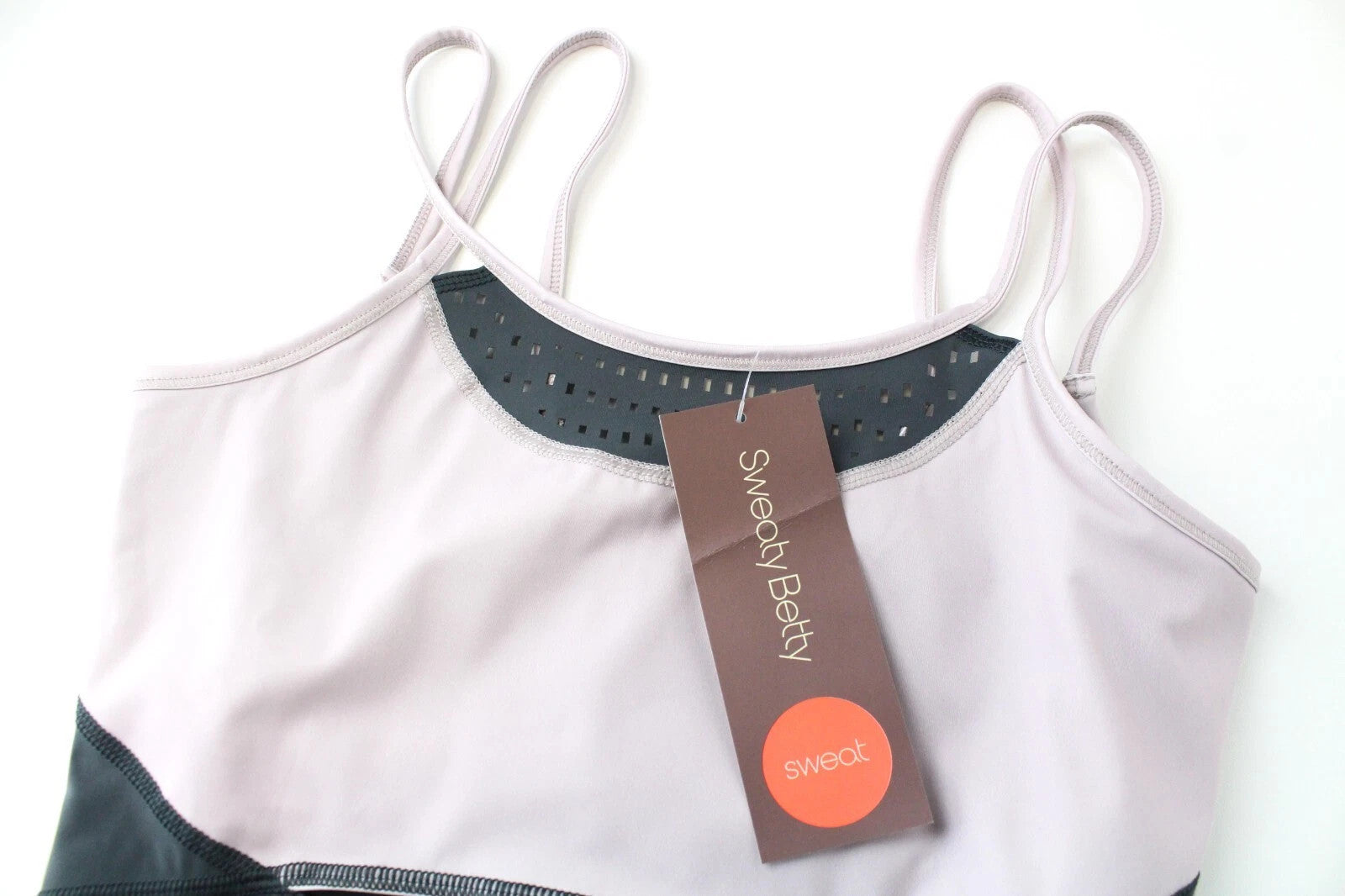 SWEATY BETTY Passe Dance Leotard Women Jumpsuit XS/S Grey Stretch Lightweight