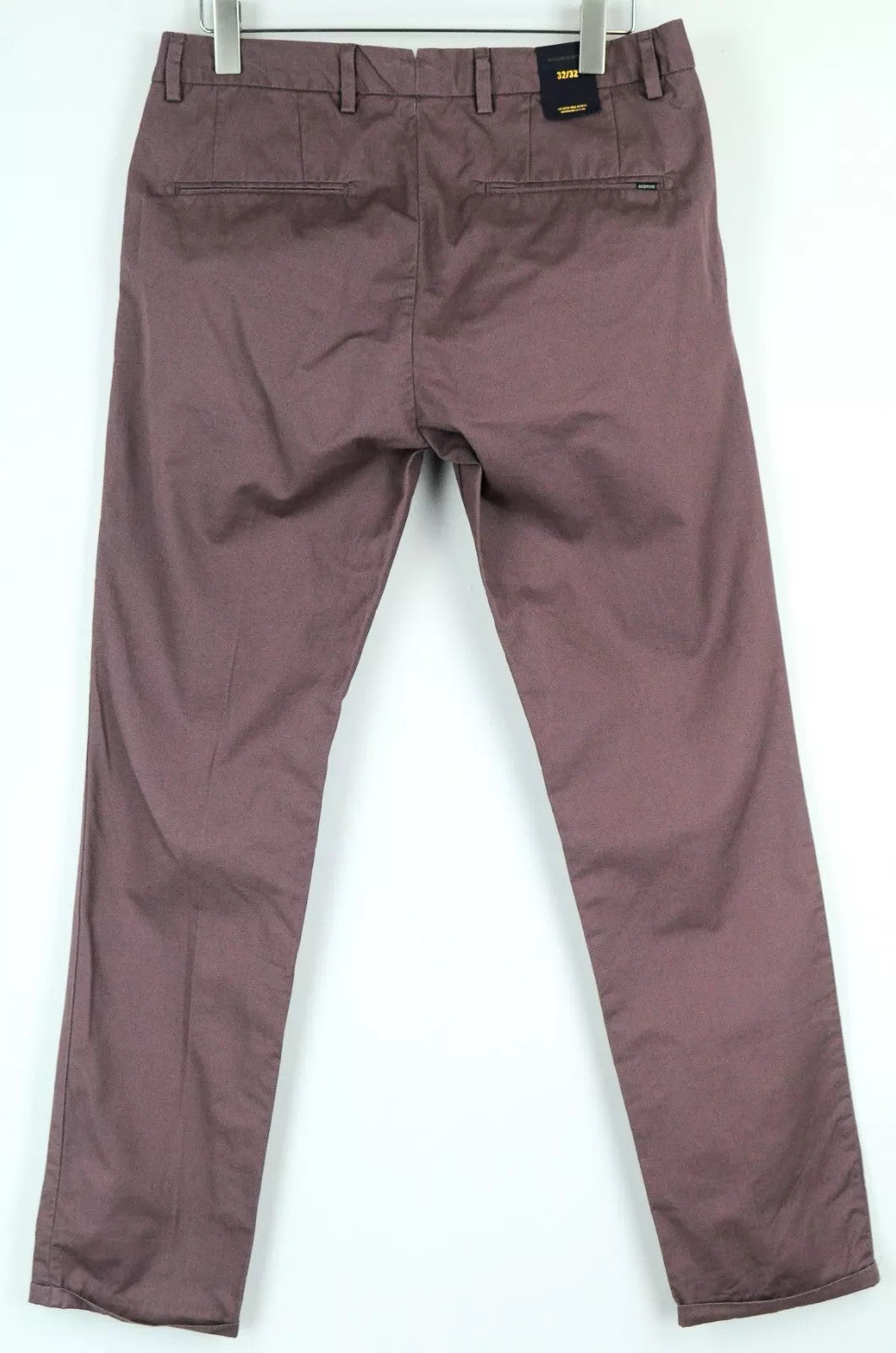 SCOTCH & SODA Stuart Men Trousers W32/L32 Purple Slim Fit Casual Pure Cotton