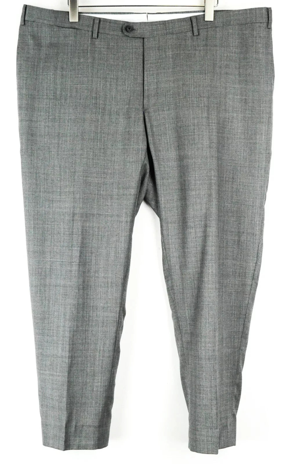 SUITSUPPLY Lazio Men Trousers UK54S Grey Pure Wool Patterned Pleated Formal