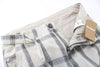 DESIGUAL Marc Men Shorts W30 Sand Brown Linen Cotton Checked Pattern Cargo