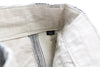 DESIGUAL Marc Men Shorts W30 Sand Brown Linen Cotton Checked Pattern Cargo