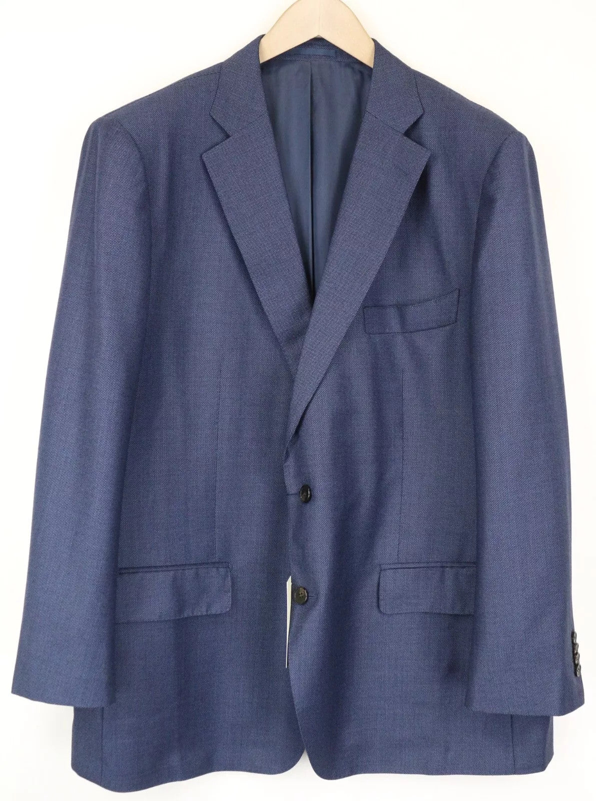 SUITSUPPLY Lazio Men Blazer UK54S Single-Breasted Formal Blue Pure Wool Classic
