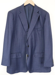 SUITSUPPLY Lazio Men Blazer UK54S Single-Breasted Formal Blue Pure Wool Classic