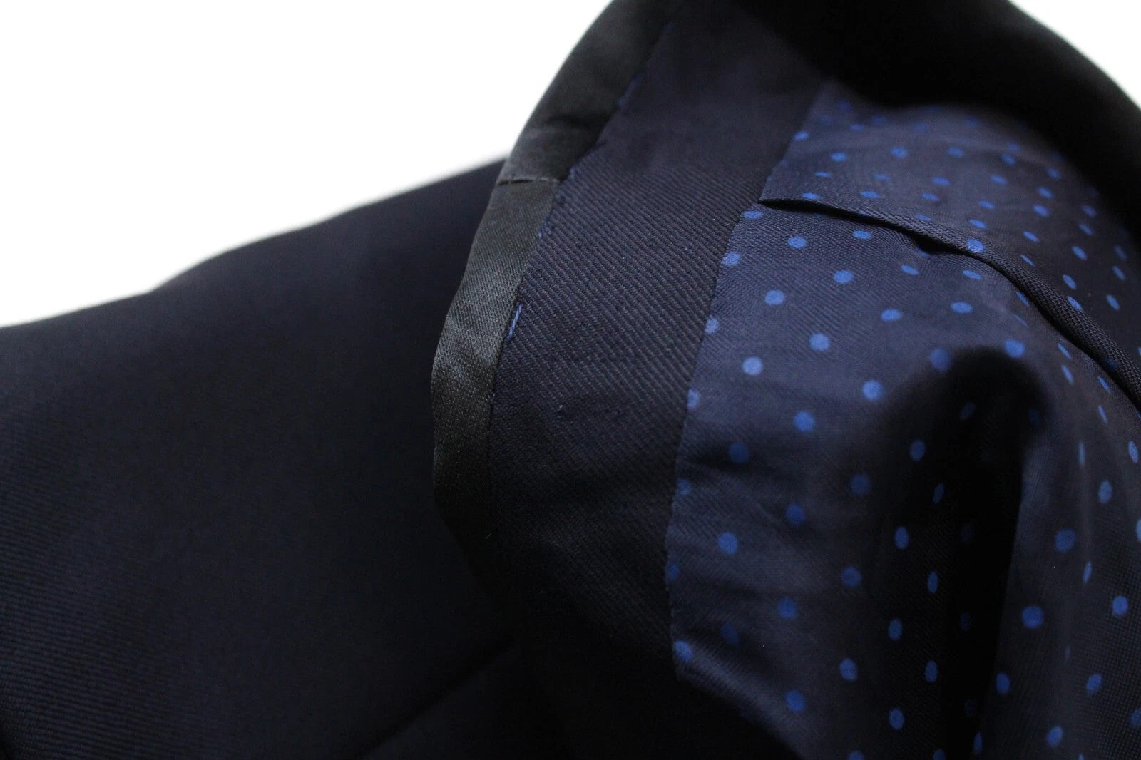 SUITSUPPLY Lazio Men Suit UK34 Tux Pure Wool Navy Lined Single-Breasted 2 Piece