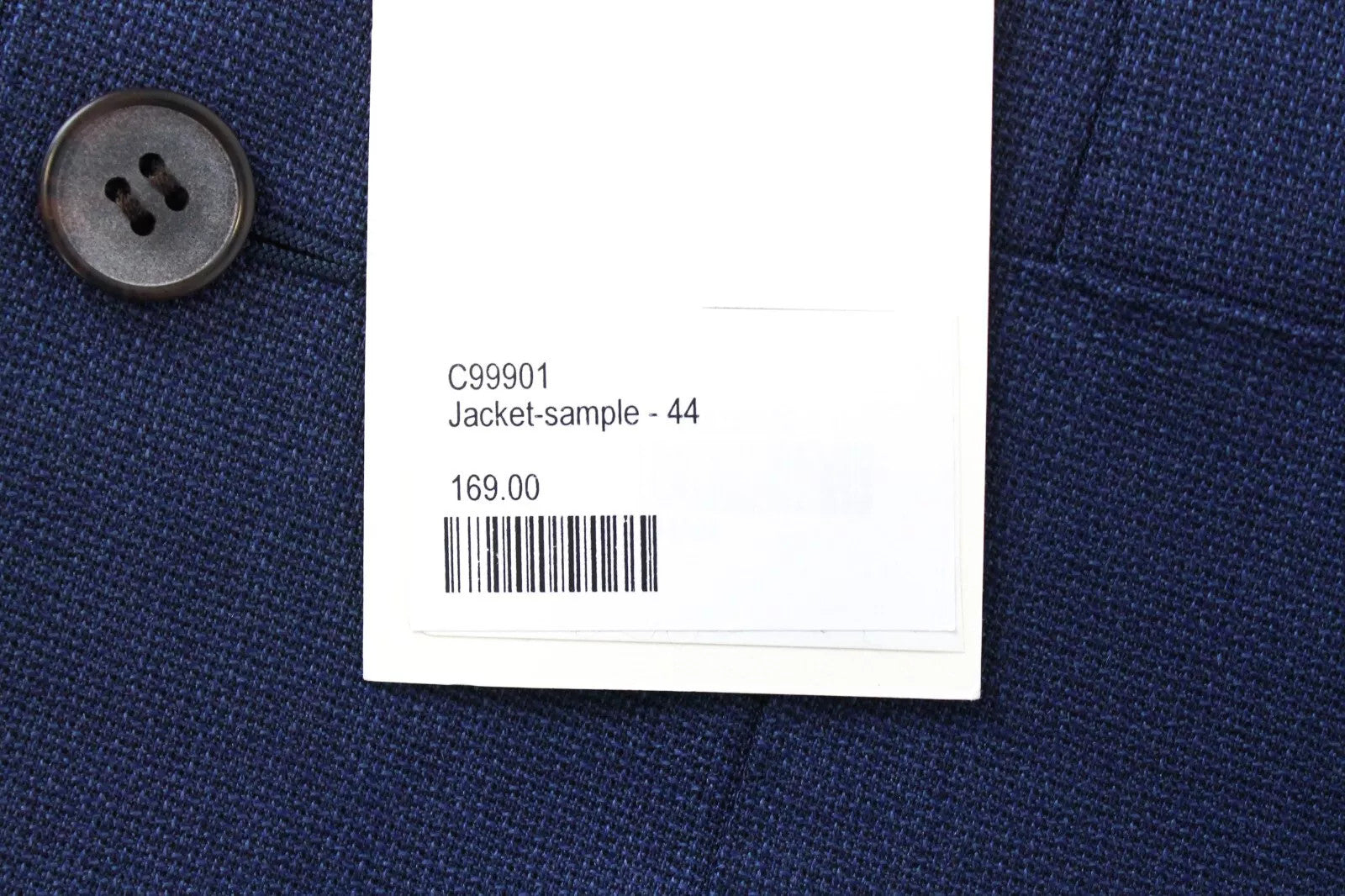 SUITSUPPLY Havana Men Blazer UK34R Blue Notch Collar Wool Single-Breasted Lined