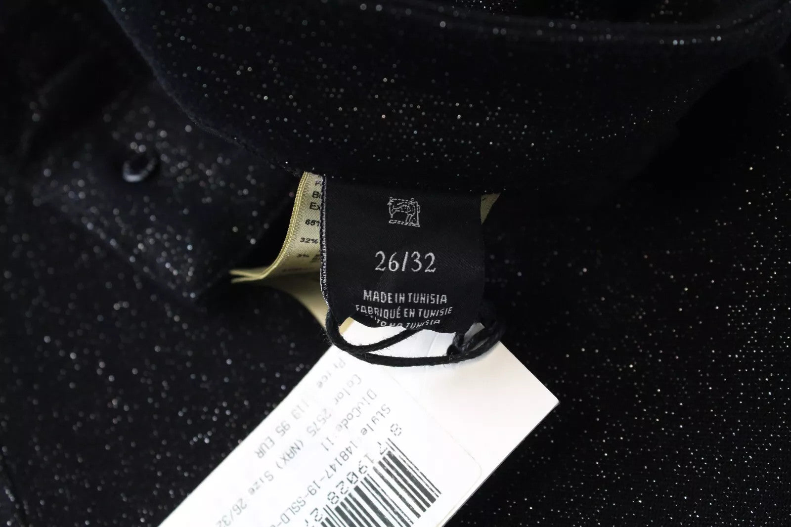 SCOTCH & SODA Ams Blauw Women Trousers W26/L32 Black Cotton Blend Stretch Shiny