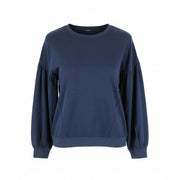 DENHAM Compass Women T-Shirt 2XS Blue Long Sleeved Stretch Casual Pull On
