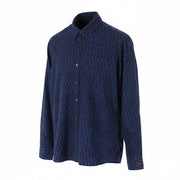 SCOTCH & SODA Ams Blauw Men Shirt M Blue Pure Cotton Patterned Long Sleeved
