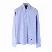 SCOTCH & SODA Ams Couture Men Shirt S Blue Pure Cotton Long Sleeve Dot Pattern