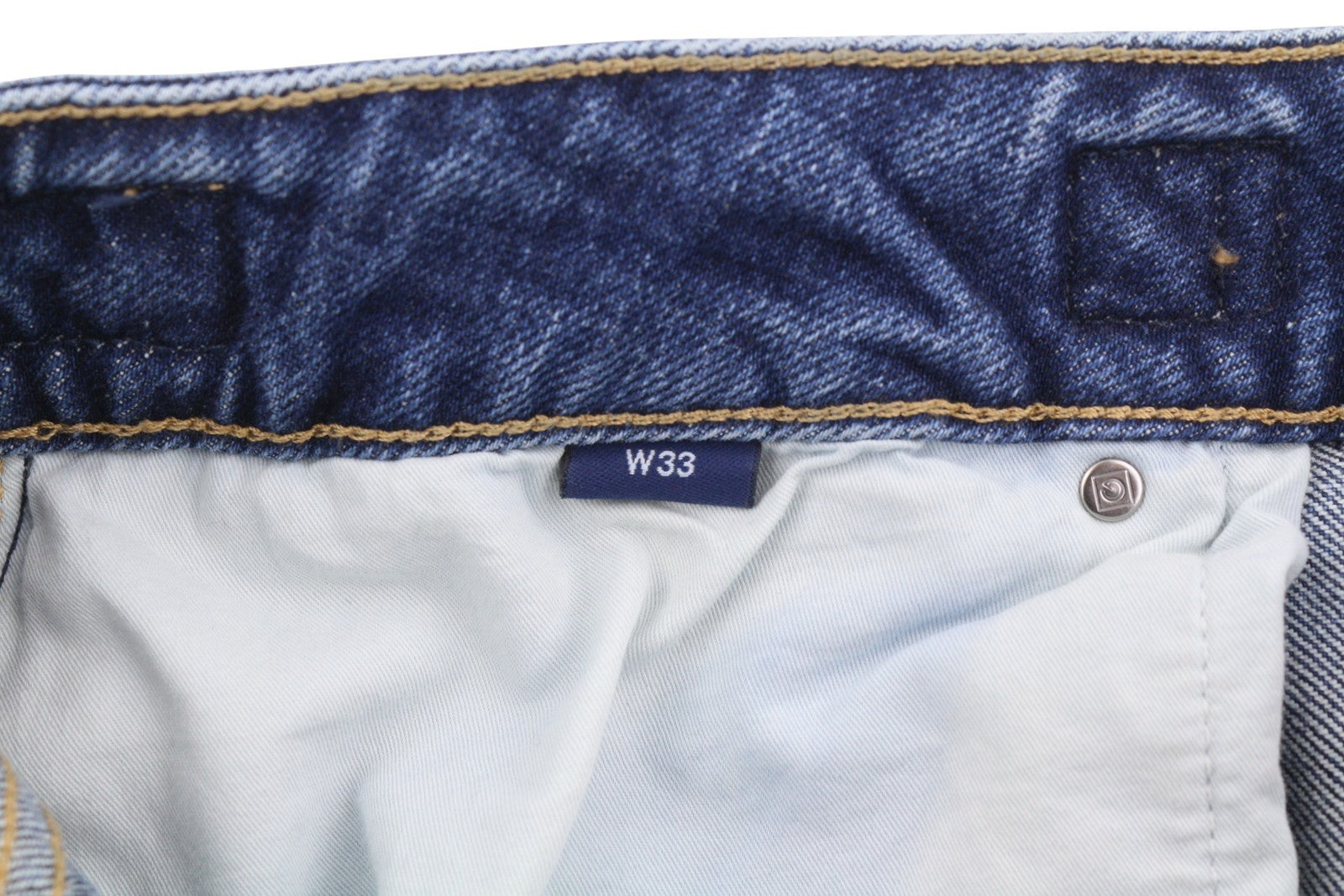 GANT Icon G Hw Flare Women Jeans W33 Mid Blue Faded Whiskers Zip Fly Denim