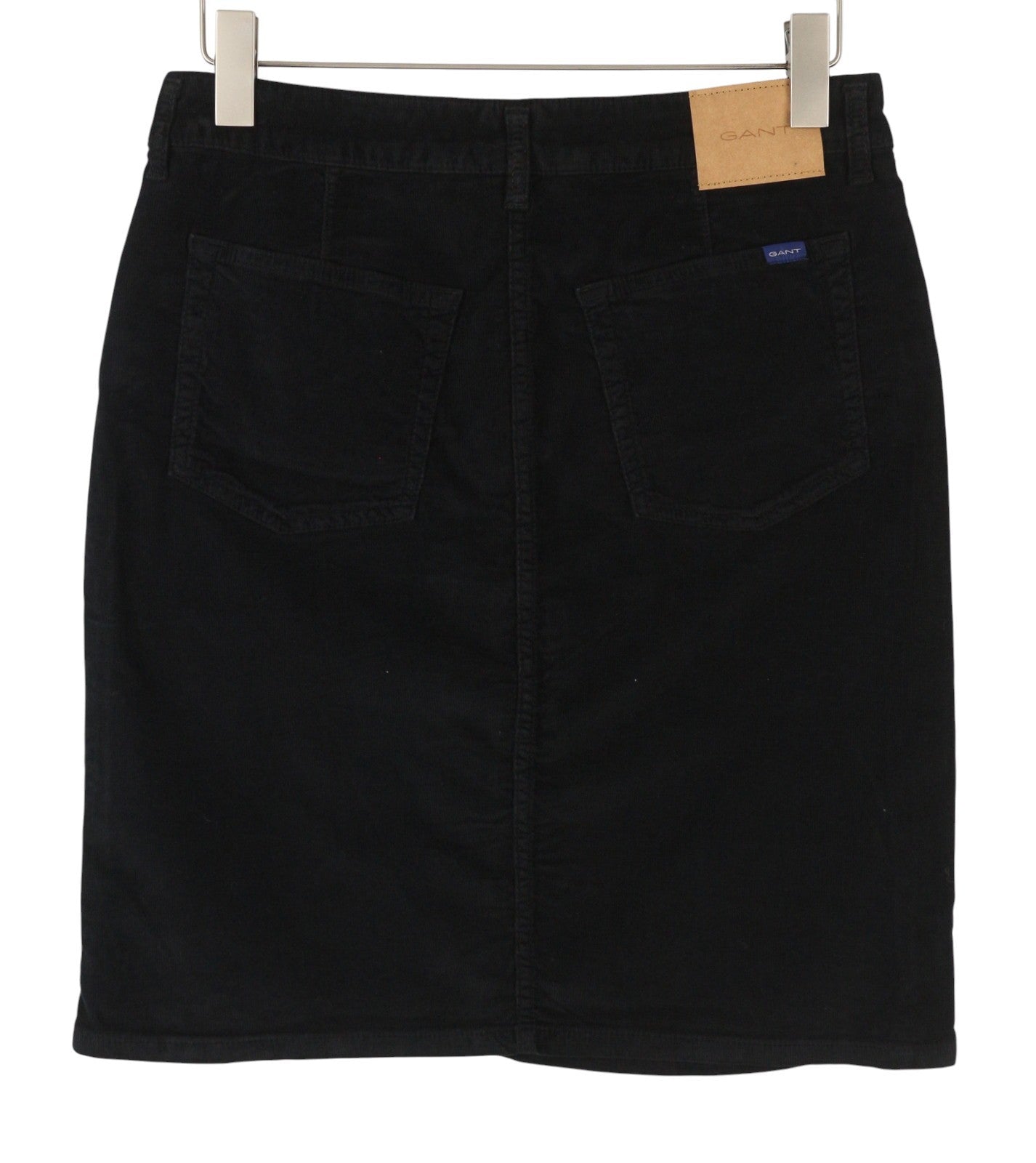 GANT Cord Women Skirt EU40 Black Knee-Length Pencil Slim Tapered Fit