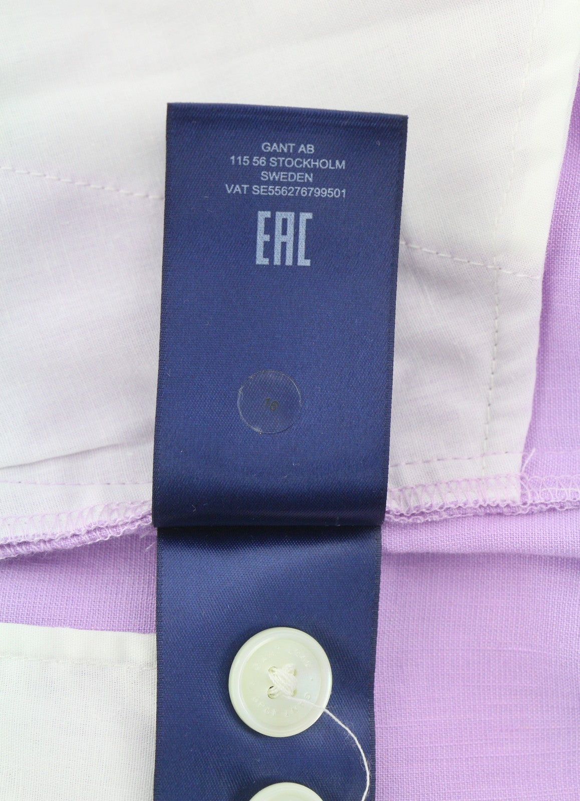 GANT Stretch Linen Women Shorts EU40 Purple Crocus Pleated Straight RRP228