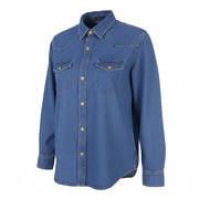 GANT Relaxed Denim Women Shirt EU36 Indigo Blue Western Patch Pocket Style