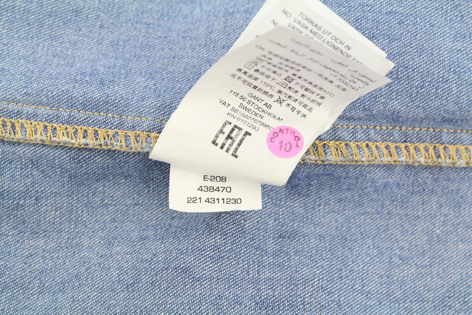 GANT Relaxed Denim Women Shirt EU36 Indigo Blue Western Patch Pocket Style