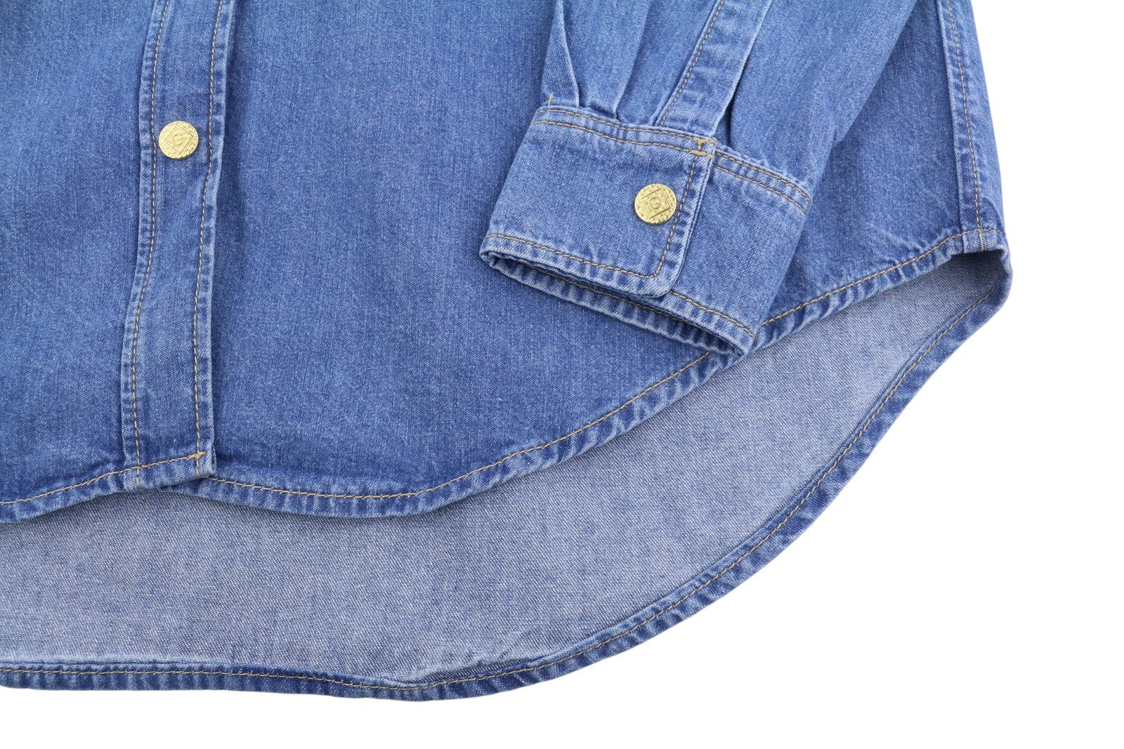 GANT Relaxed Denim Women Shirt EU36 Indigo Blue Western Patch Pocket Style